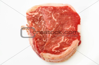 isolated raw beef 