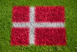 flag of denmark on grass