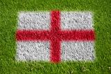 flag of england on grass