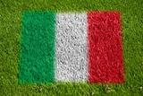 flag of italy on grass