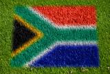 flag of south africa on grass
