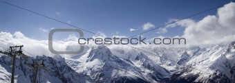 Panorama Mountains. Ski resort.