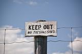 Keep Out - No Trespassing Sign