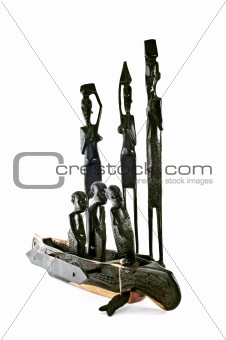 Statues African ebony wood 1