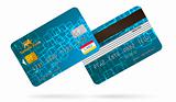 Vector credit cards, front and back view