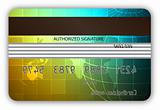 Vector credit cards, back view