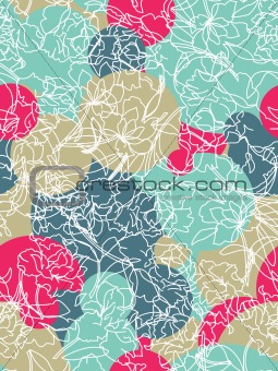 Seamless flowern patter in vector