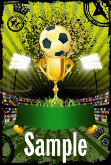 Football poster with copyspace