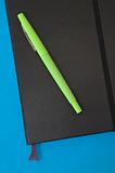 Vibrant Green Pen and Notebook