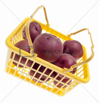 Basket of Fresh Red Potatoes