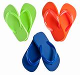 Flip Flop Sandals in Heart Shapes