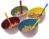 Bowls of Breakfast Cereal