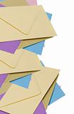 Pile of Bright Envelopes Border