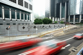 taxi blur in Hong Kong