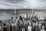 Hong Kong city in low saturation