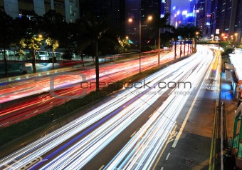 traffic in downtown, Hong kong