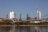 Bridge over the Main river in Frankfurt, Germany