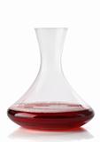 Red wine on a decanter