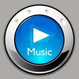 Music Player Detailed Chrome Button