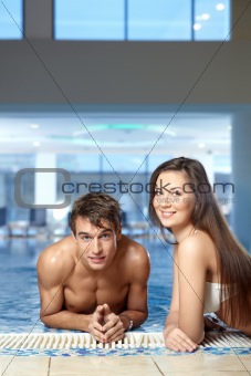 Couple at pool