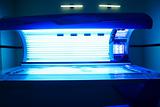Tanning solarium light machine blue color