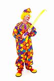 Clown Inflates Balloon Animal