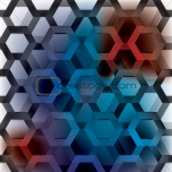 hexagon rainbow seamless