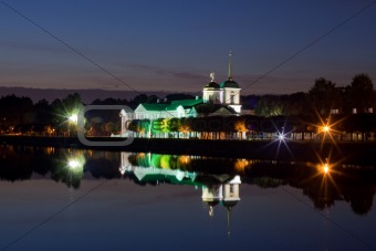 Estate Kuskovo at night