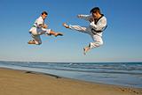 taekwondo on the beach
