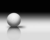 White Golf Ball on White Reflect Floor