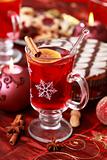 Hot wine punch for winter and Christmas
