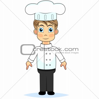 cute cartoon boy chef