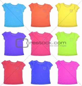 Group of Vibrant Tee Shirts Pattern