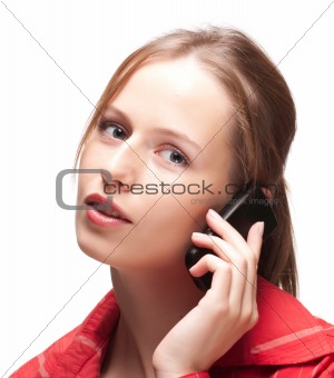 Young woman with phone