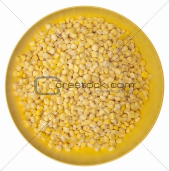 Frozen Corn in a Vibrant Yellow Bowl