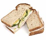 Turkey and Cucumber Sandwich on Wheat Bread