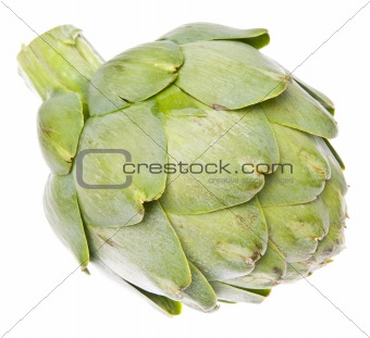 Artichoke isolated on white with a clipping path.