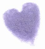 Purple Bath Salts in the Shape of a Heart