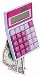 Pink Caluclator with Money