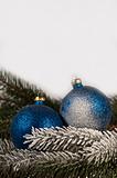 Blue Christmas balls