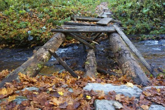 broken footbridge