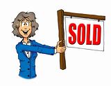 Real Estate Woman Agent Sold