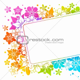 Floral colorful frame 15