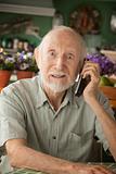 Senior man on telephone