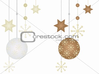 White and brown Christmas decoration
