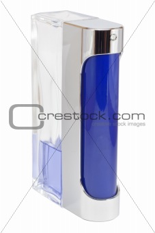 Half-filled perfume bottle