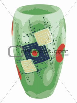 Decorative green vase