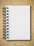 Open single blank white note book