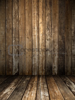 Grunge wooden room