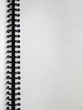 White single page notebook